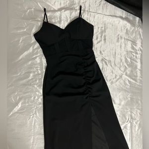 mesh top dress with slit